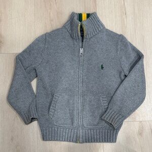 Polo by Ralph Lauren Gray Kids' Sweater with Green Polo